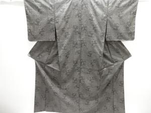 瓦に花・古典柄模様着物